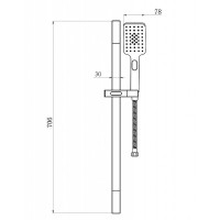 Душевой гарнитур Bravat Source D170BW-ENG Черный матовый