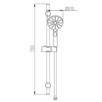 Душевой гарнитур Bravat Source D171BW-ENG Черный матовый