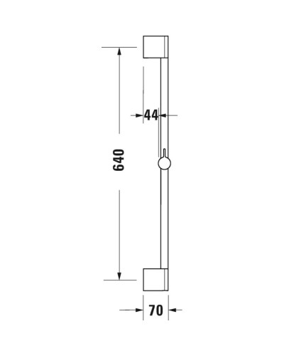 Душевая штанга 70 см Duravit UV0600001000