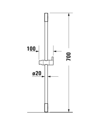 Душевая штанга 70 см Duravit UV0600001000