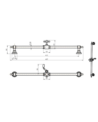 Душевая штанга Boheme Medici 416 Бронза