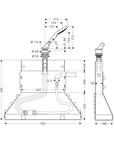 Душевой гарнитур Axor Secuflex 19418000 Хром