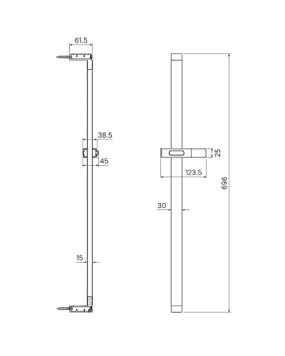 Душевая штанга Iddis Slide SLI70WLi17 Белая матовая