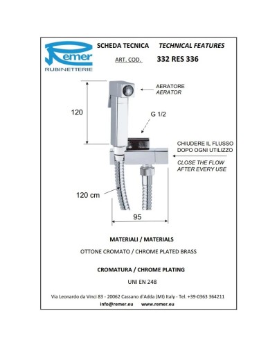 Гигиенический набор Remer 332RES336