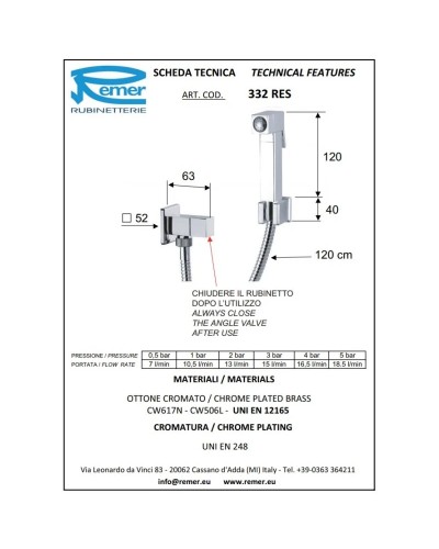 Гигиенический набор Remer 332RES