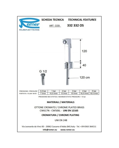 Гигиенический набор Remer 332332OS