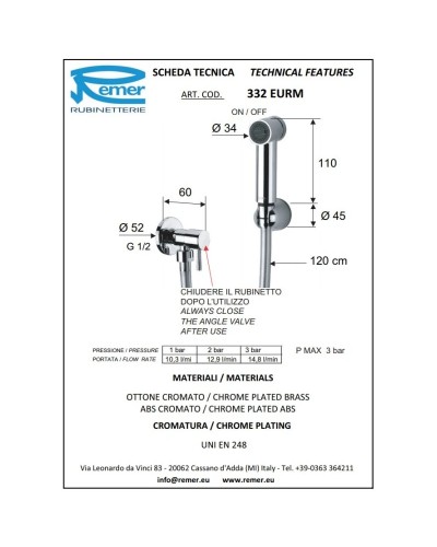 Гигиенический набор Remer 332EURM