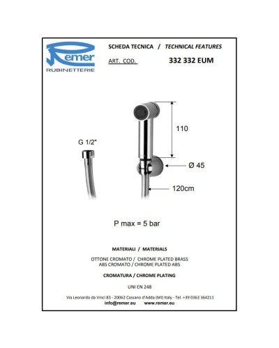 Гигиенический набор Remer 332332EUM