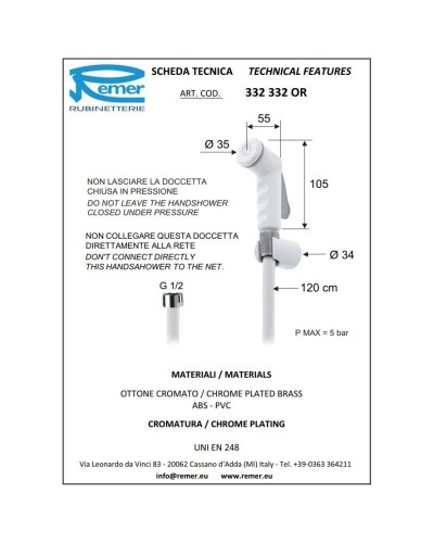 Гигиенический набор Remer 332332OR