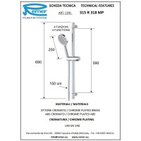 Душевой гарнитур Remer 315R318MP