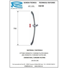Душевая штанга 70 см Remer 310M