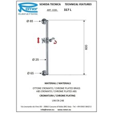 Душевая штанга 60 см Remer 317L