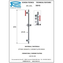 Душевая штанга 87 см Remer 319G