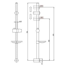 Душевой гарнитур Paini 50CR124/ABL