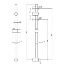 Душевой гарнитур Paini 50CR124/BBL
