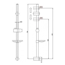 Душевой гарнитур Paini 50CR124/CBL