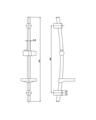 Душевой гарнитур Paini 50CR124/FBL