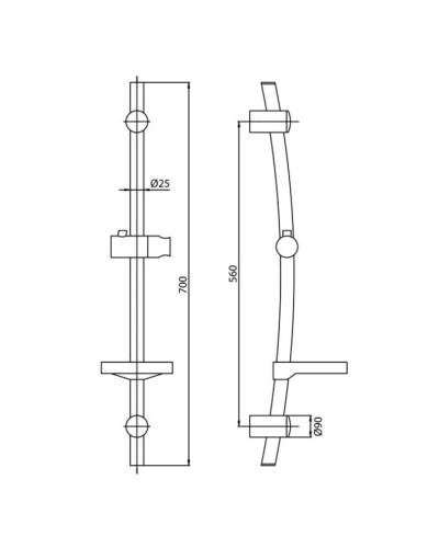 Душевой гарнитур Paini 50CR124/GBL