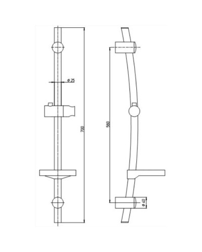 Душевой гарнитур Paini 50CR124/HBL