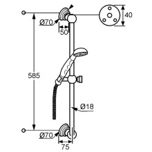 Душевой гарнитур Kludi Adlon 2710345