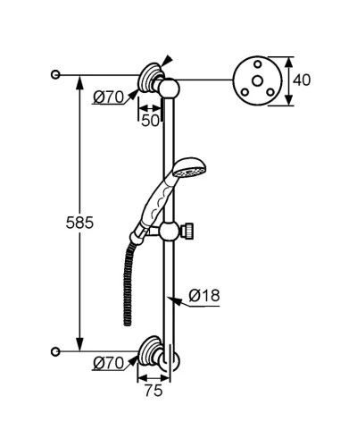 Душевой гарнитур Kludi Adlon 2710345