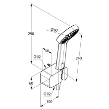 Душевой набор Kludi A-QA 1S 6567005-00