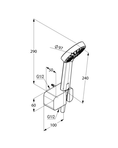 Душевой набор Kludi A-QA 1S 6567005-00