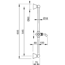 Душевой гарнитур Cezares Lord-SD-03/24-Bi Золото 24 карат