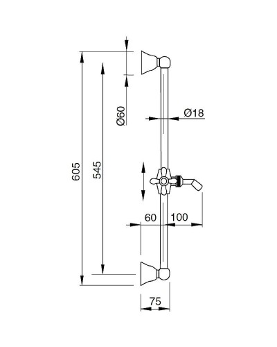 Душевой гарнитур Cezares Lord-SD-03/24-Bi Золото 24 карат