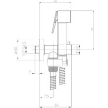 Гигиенический душ с запорным вентилем Bossini Paloma Brass E57033B.030 Хром
