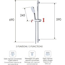 Душевой гарнитур Remer 315R318CP Хром