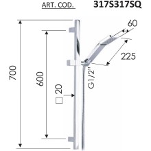 Душевой гарнитур Remer 317S317SQ Хром