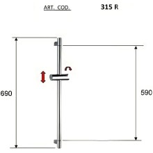Душевая штанга Remer 315R Хром