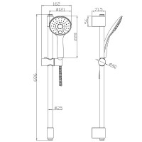 Душевой гарнитур Rossinka AC-26 Хром