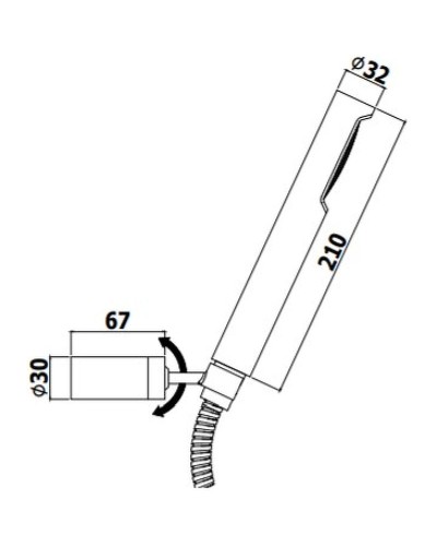 Душевой гарнитур Paffoni Birillo ZDUP036BO Белый матовый