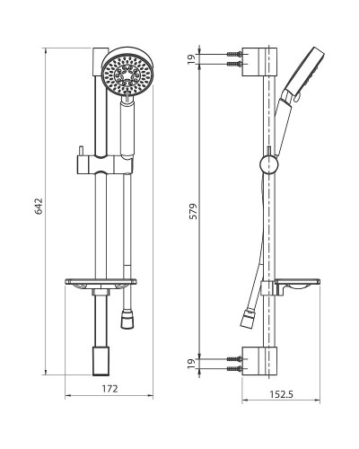 Душевой гарнитур Koller Pool Round SR05600 Хром