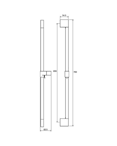 Душевая штанга Ravak Chrome X07P638 Черная