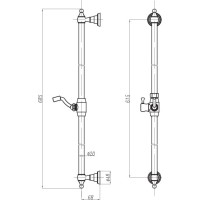 Душевая штанга CEZARES CZR-C-SDC1-01