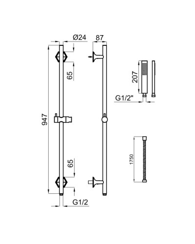Душевой гарнитур Noken Chelsea N299998920