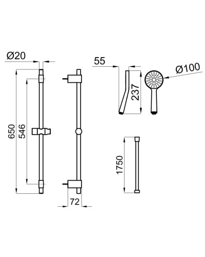 Душевой гарнитур Noken City N200000001