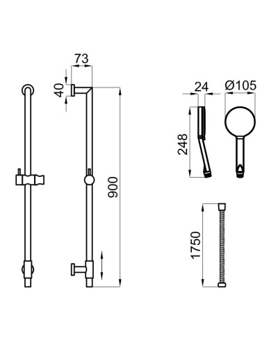 Душевой гарнитур Noken Hotels N199999726