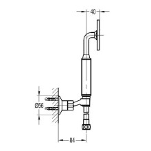 Душевой гарнитур Cezares Eco ECO-KD-NOP Черный матовый