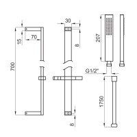 Душевой гарнитур Noken NK Logic N113700003
