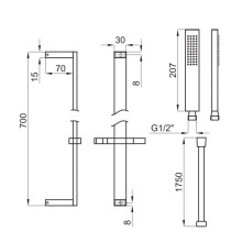 Душевой гарнитур Noken NK Logic N158767190