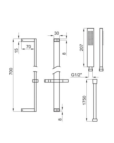 Душевой гарнитур Noken NK Logic N158767190
