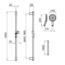 Душевой гарнитур Noken Pure Line N199999037