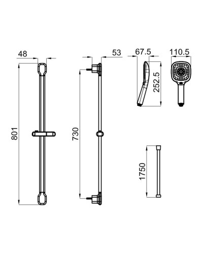 Душевой гарнитур Noken Urban N199999734