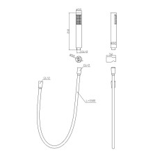 Душевой гарнитур BelBagno Uno UNO-DFS-ORO Золото