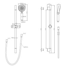 Душевой гарнитур BelBagno Ancona BB-SAL-CRM Хром