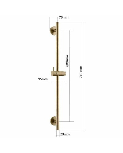 Душевая штанга Boheme Uno 420-G Золото